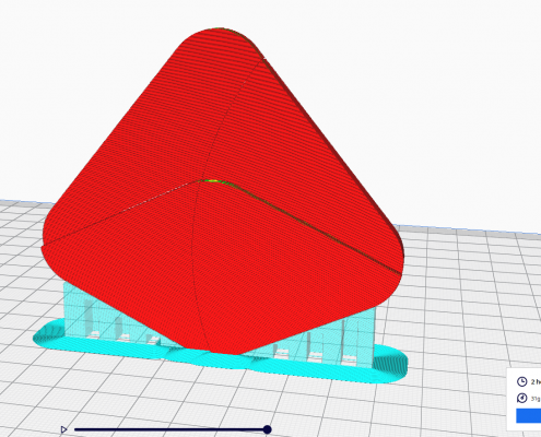Modell für den 3D-Drucker innerhalb der CAD-Software