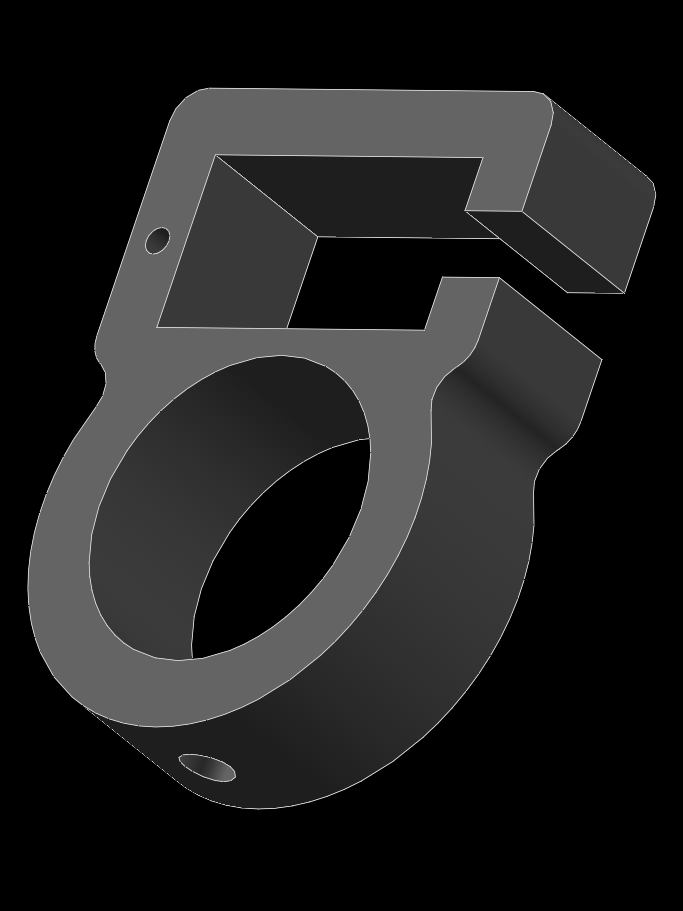 Editoransicht der Halterung für den Servomotor