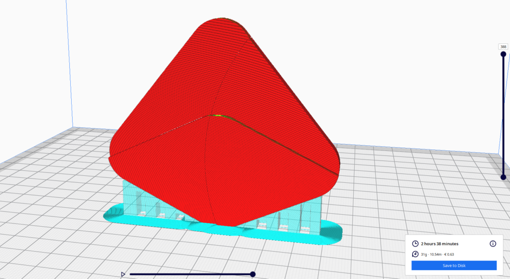 Modell für den 3D-Drucker innerhalb der CAD-Software